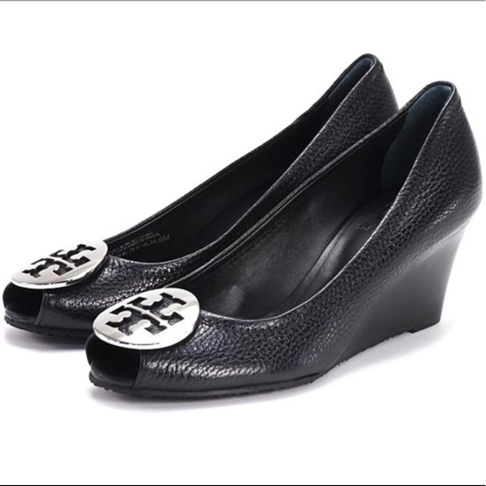 Tory Burch Leather Wedges 8